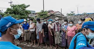 UN calls for donations over Myanmar food shortage.